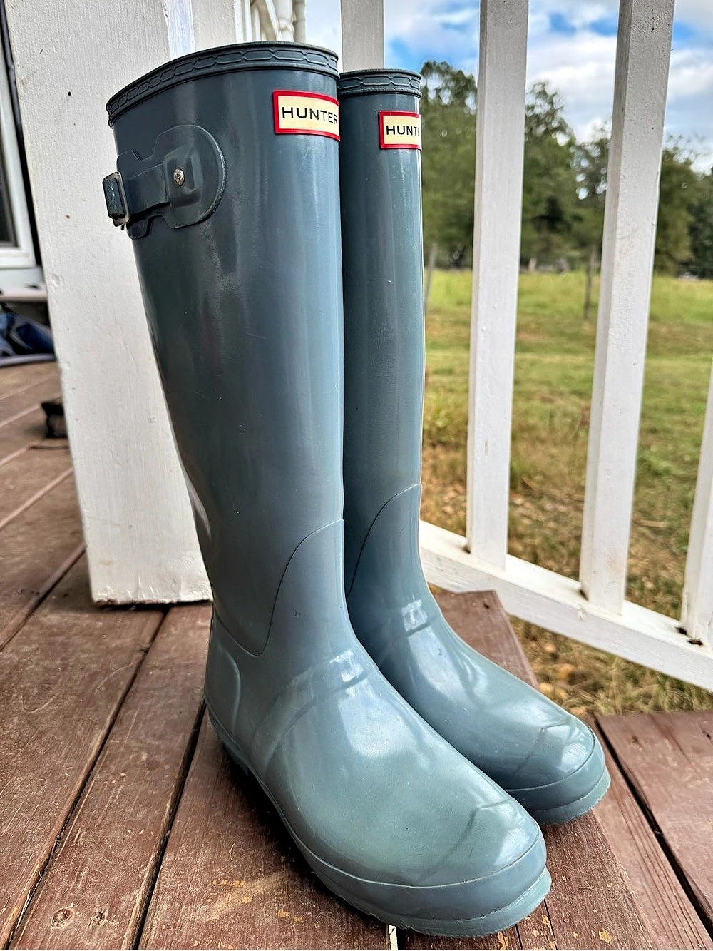 Hunter Original Tall Rain Boots Blue US 8